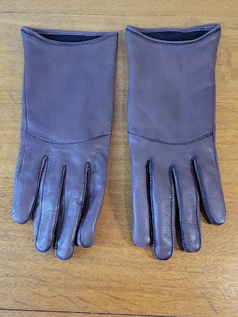 J. Jill Classic Brown Soft Genuine Leather Womens Gloves Size M/L